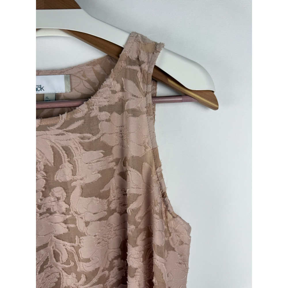 NWOT Women's Nordstrom Rack Lace Tank Top Tan XL $5 w/$25 purchase - Picture 3 of 7